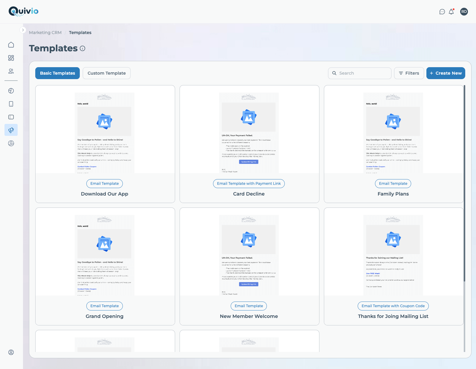 Quivio CRM Email Templates Quivio CRM Email Templates
