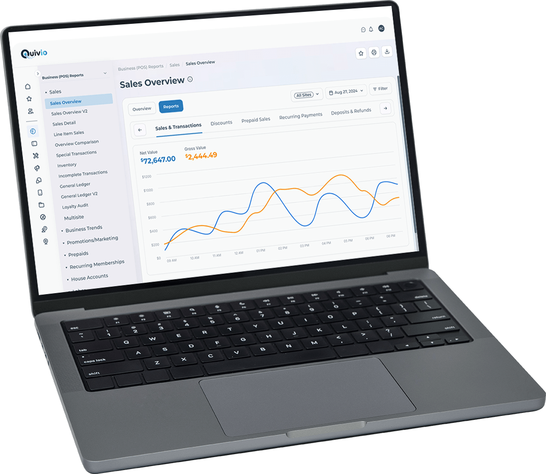 Quivio Reports Screen